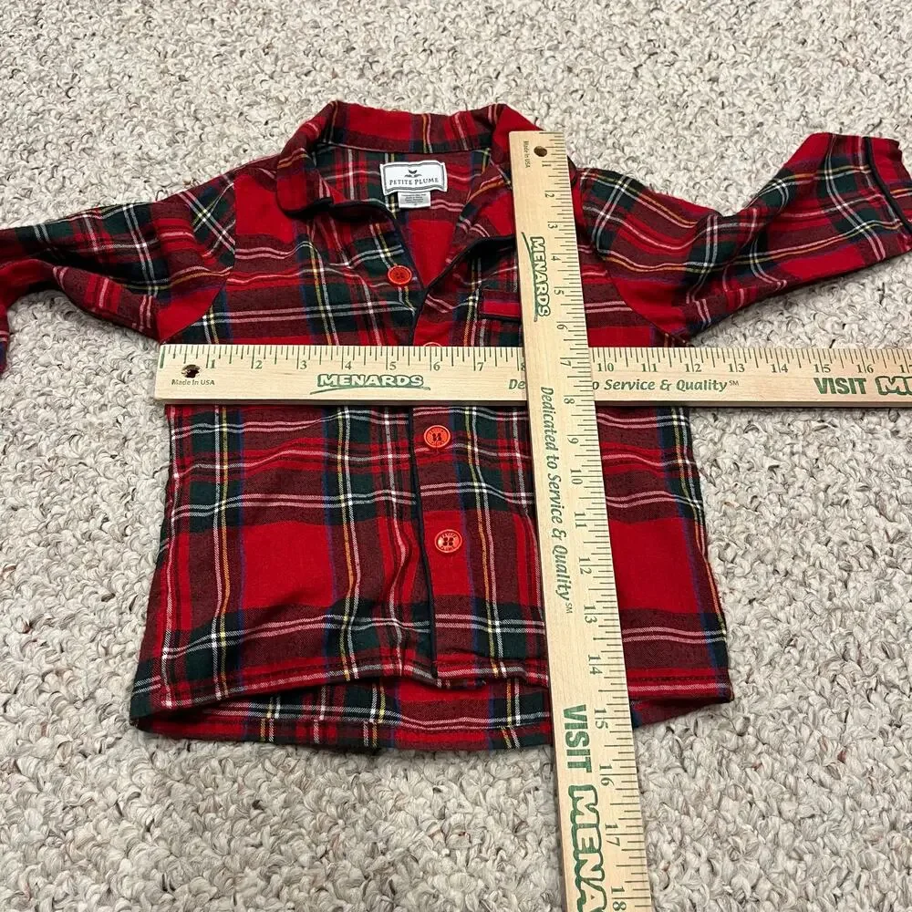 Petite Plume Kids Flannel Pajamas 2 Plaid Cozy Holiday Christmas Fall Classic